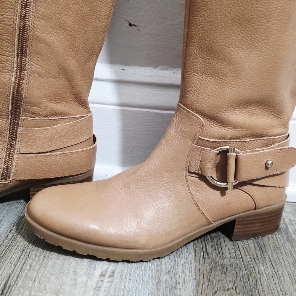 Nine West Tan Leather‎ Knee-High Boots